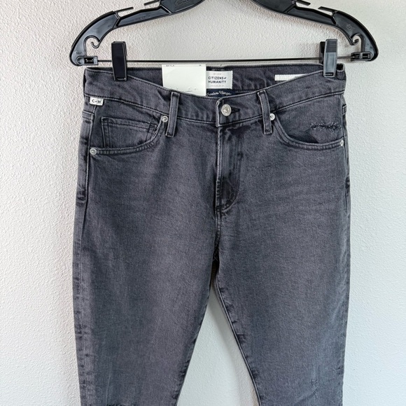 New Citizens of Humanity Skyla Mid Rise Cigarette Jeans Covert Black Denim 26 - Picture 4 of 16